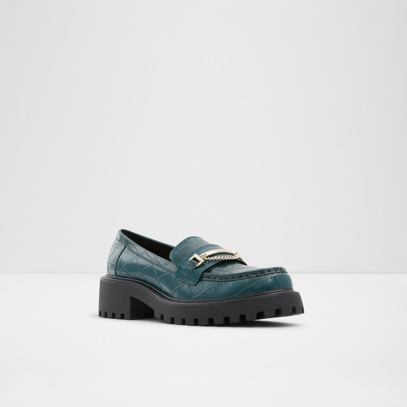 Women's Aldo Bigstep Loafers Dark Green | 5492-CPFBG