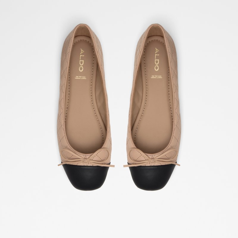 Women's Aldo Braylynn Ballerinas Beige Black | 0532-DCUKH