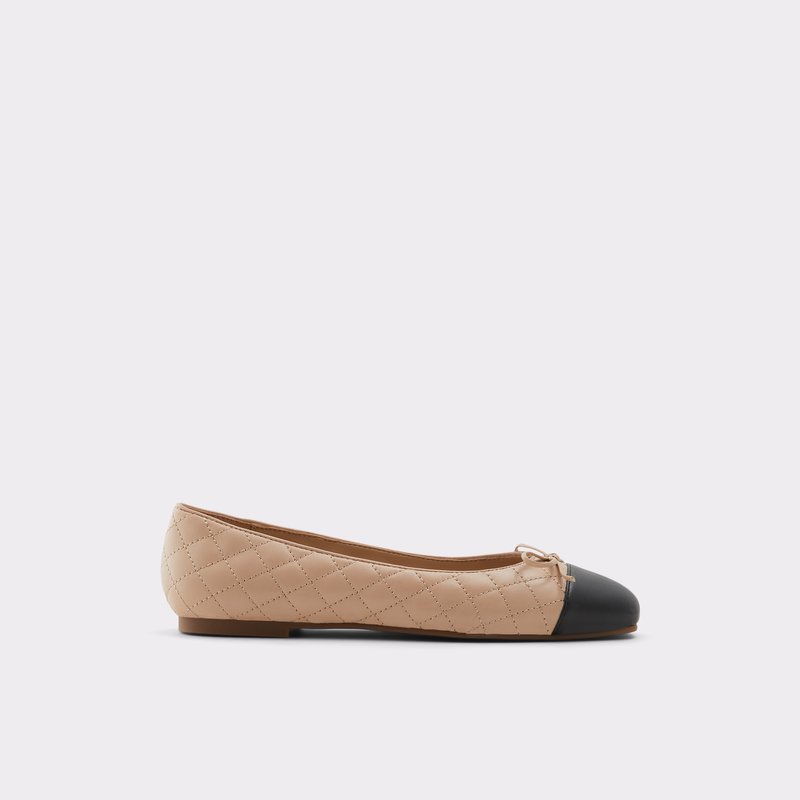 Women\'s Aldo Braylynn Ballerinas Beige Black | 0532-DCUKH