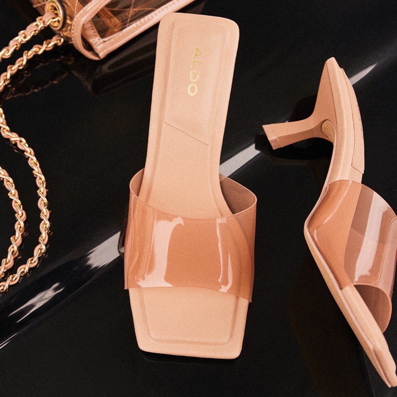 Women's Aldo Cassilia Kitten Heels Beige | 3476-ADGJZ