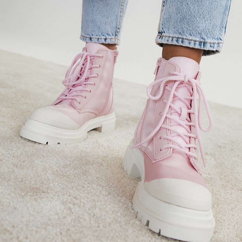 Women's Aldo Charline Combat Boots Pink | 5142-ZNQVX