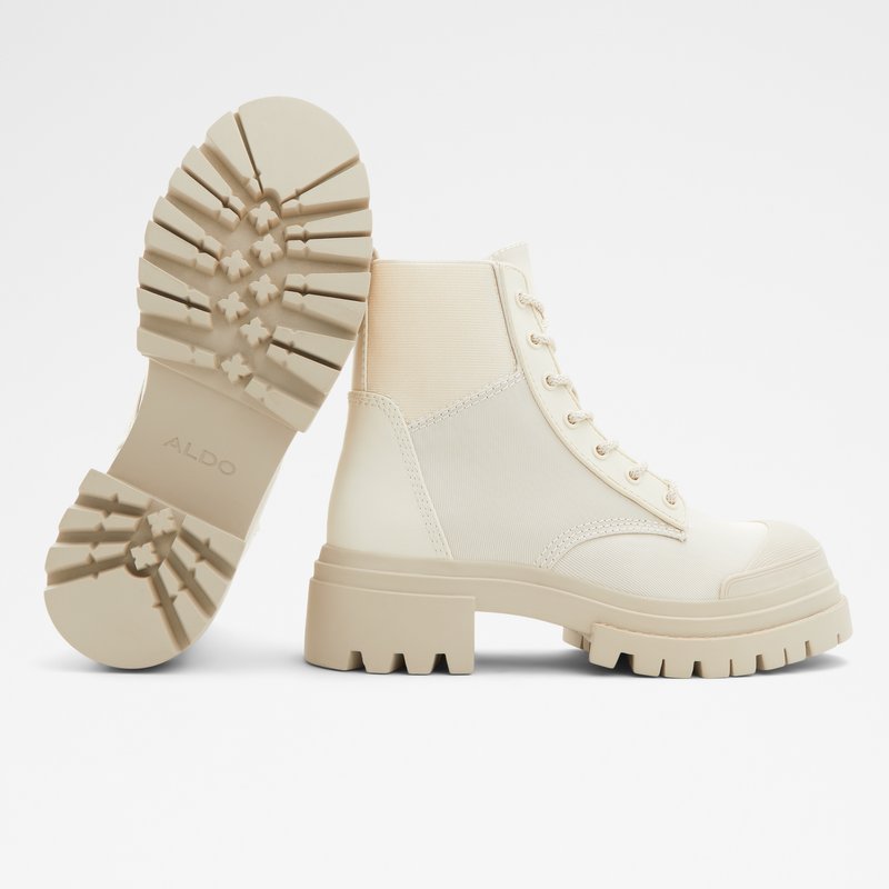 Women's Aldo Charline Combat Boots White | 9832-EWBLY