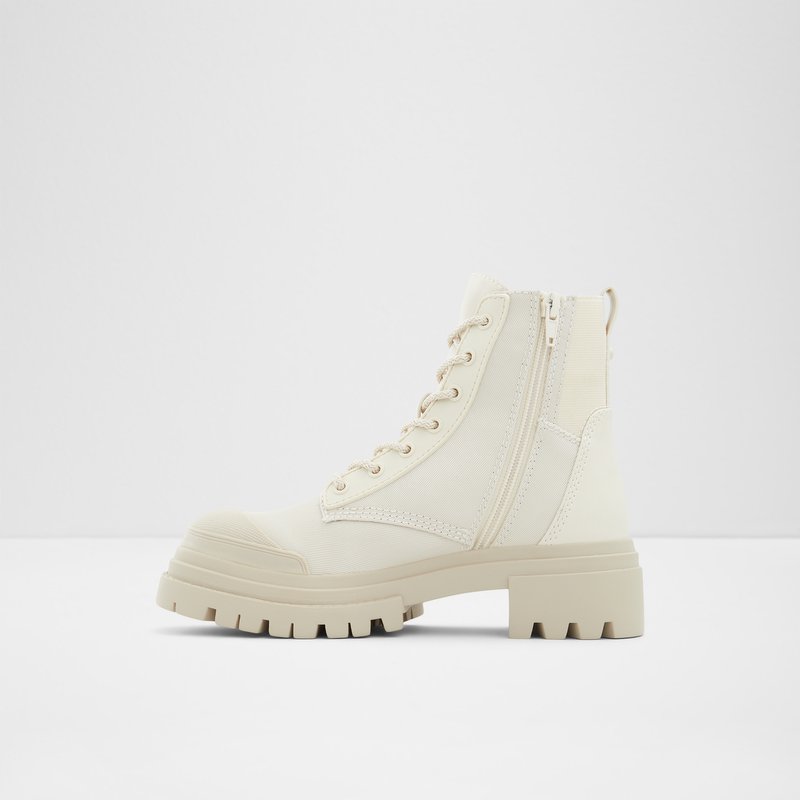 Women's Aldo Charline Combat Boots White | 9832-EWBLY
