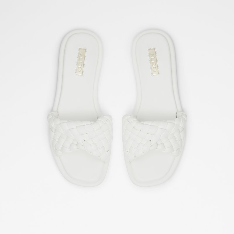 Women's Aldo Chicago Flat Sandals White | 1326-DPRZH