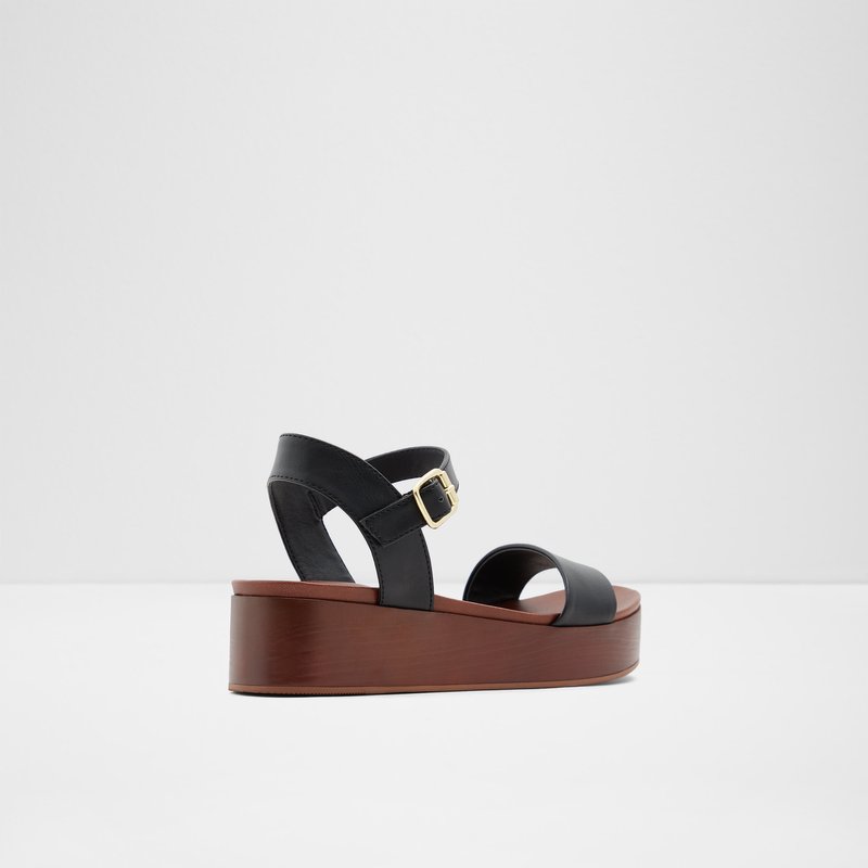 Women's Aldo Cobbswell Platform Sandals Black | 1834-GLASP