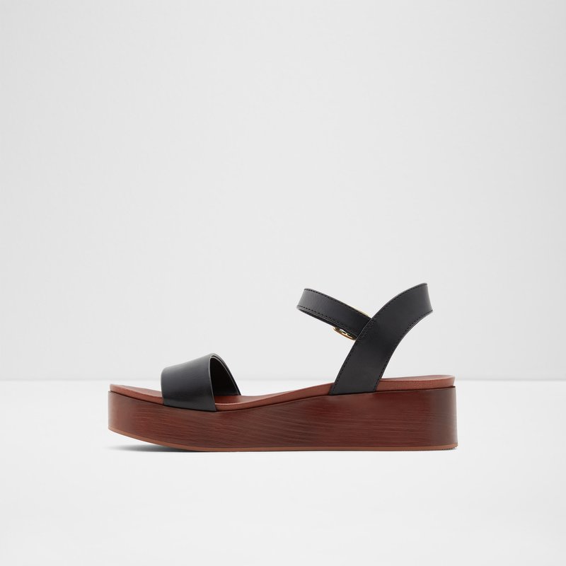 Women's Aldo Cobbswell Platform Sandals Black | 1834-GLASP