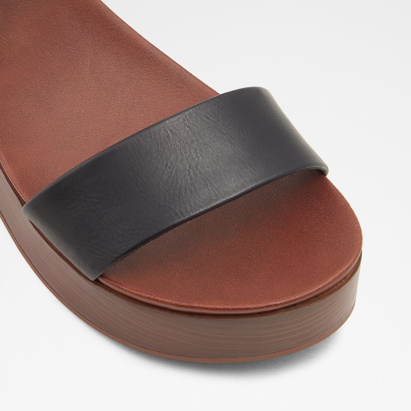 Women's Aldo Cobbswell Platform Sandals Black | 1834-GLASP