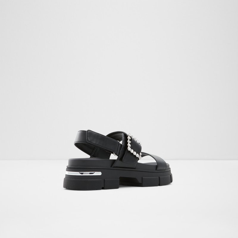Women's Aldo Corinne Flat Sandals Black | 6849-RLSNG