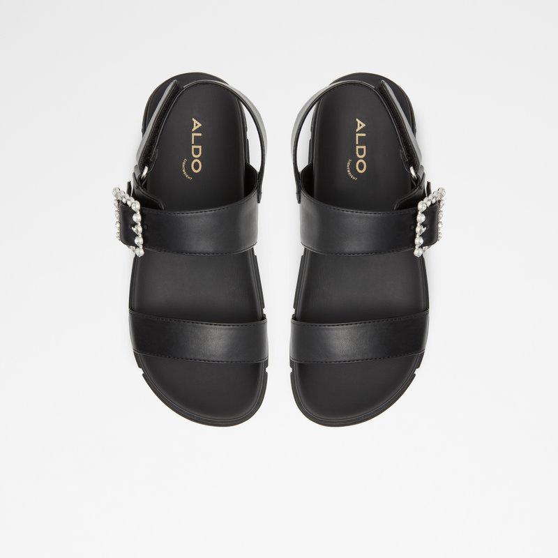 Women's Aldo Corinne Flat Sandals Black | 6849-RLSNG
