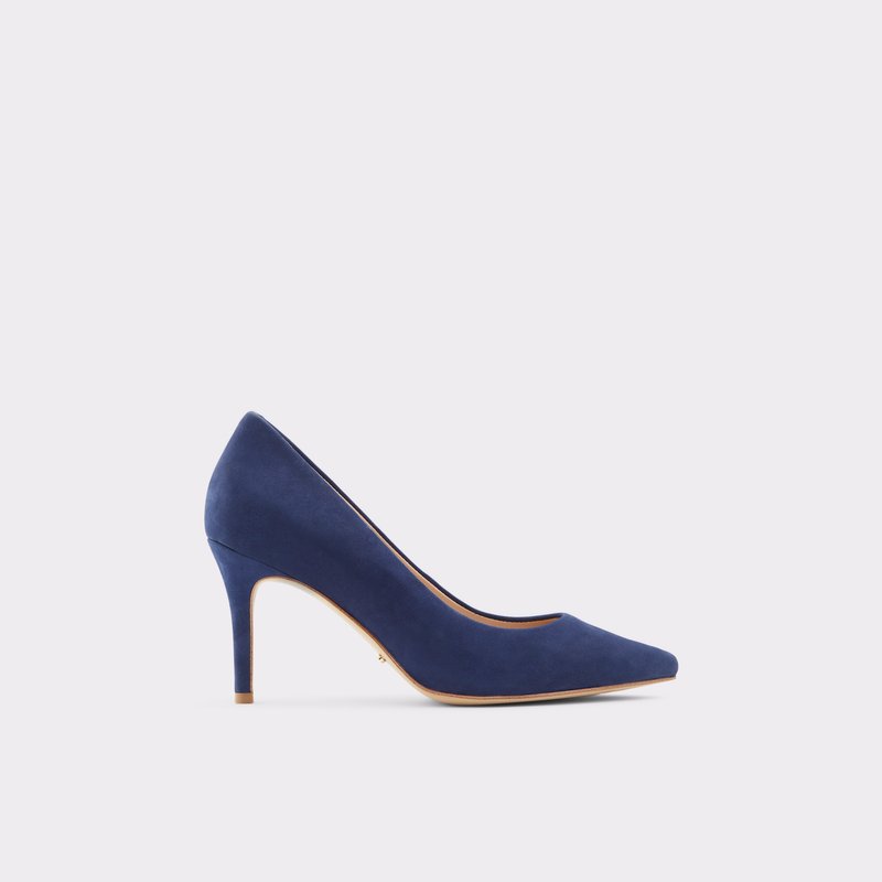 Women\'s Aldo Coronitiflex Kitten Heels Navy | 7912-EXUCR