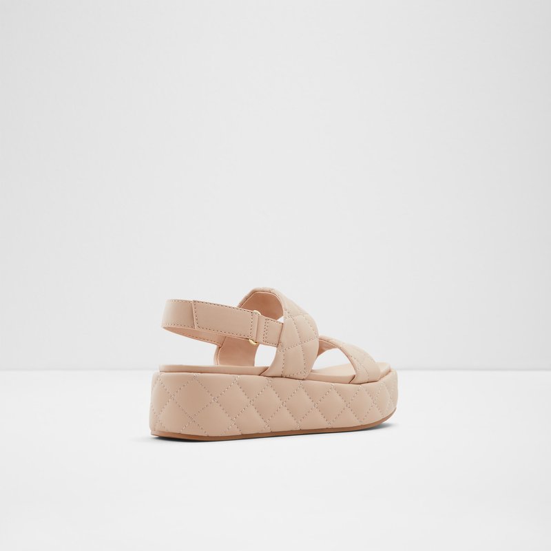 Women's Aldo Cossette Platform Sandals Bone | 5917-OBALJ