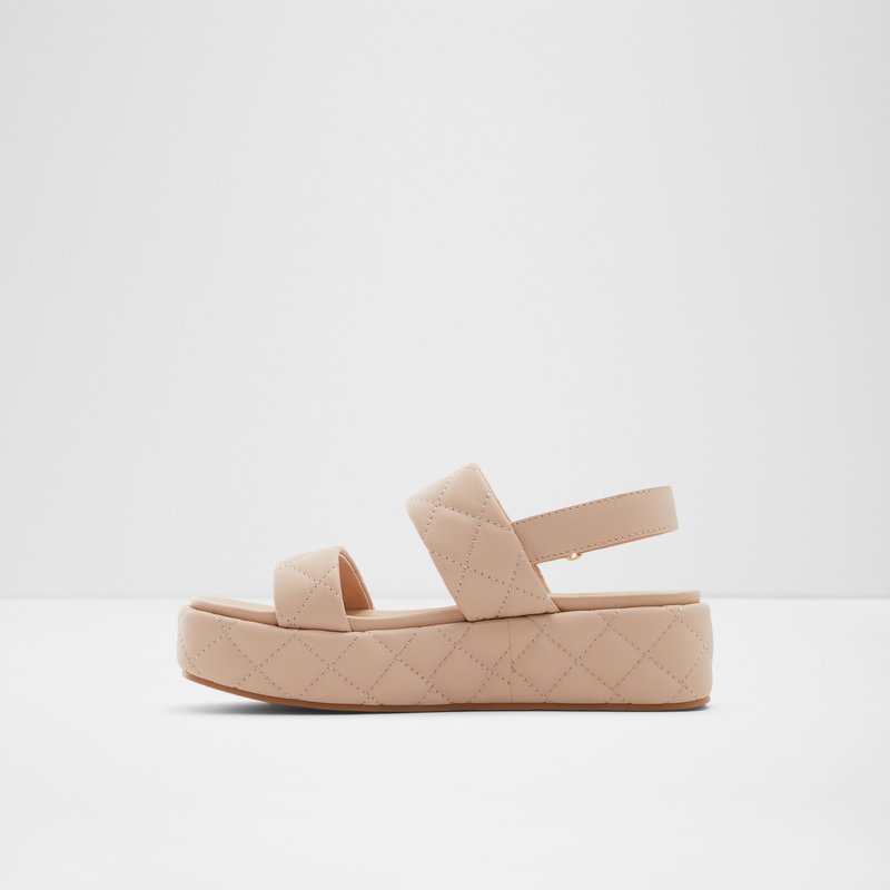 Women's Aldo Cossette Platform Sandals Bone | 5917-OBALJ