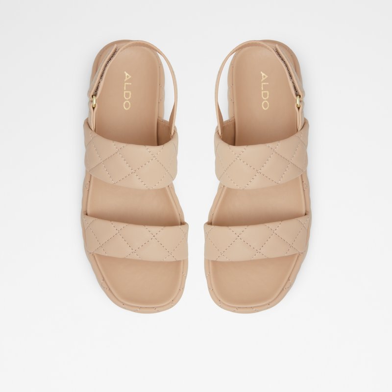 Women's Aldo Cossette Platform Sandals Bone | 5917-OBALJ