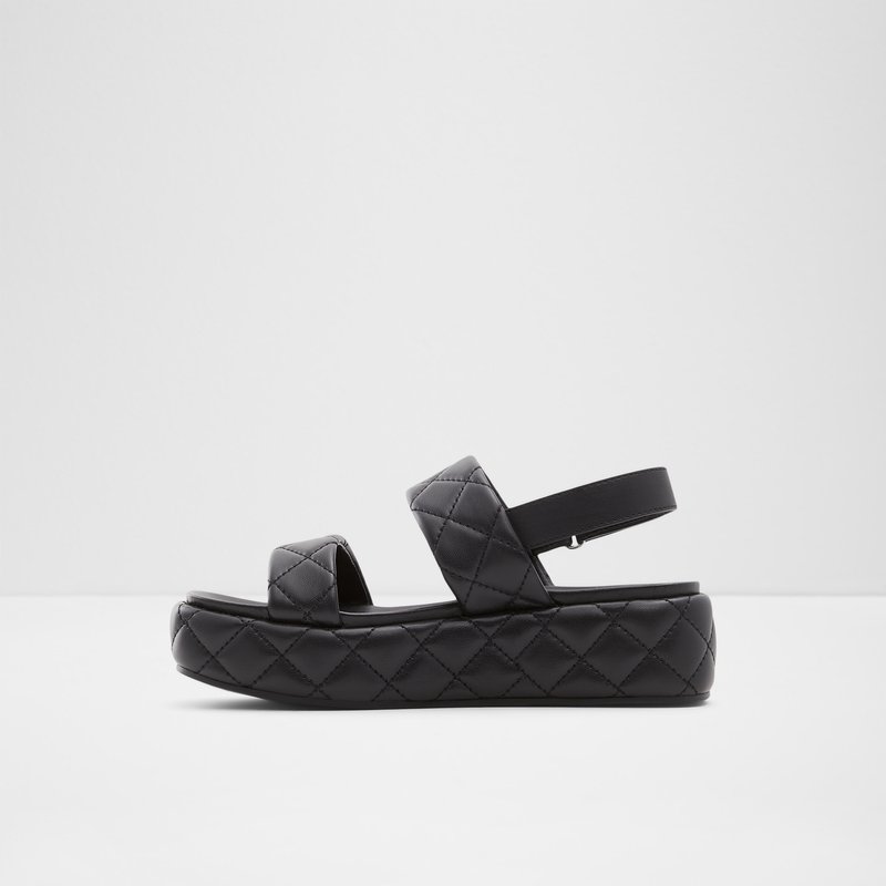 Women's Aldo Cossette Platform Sandals Black | 9872-HFCKN