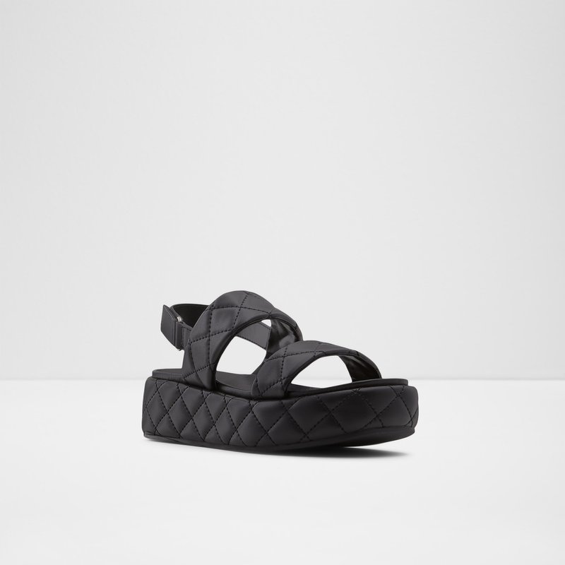 Women's Aldo Cossette Platform Sandals Black | 9872-HFCKN