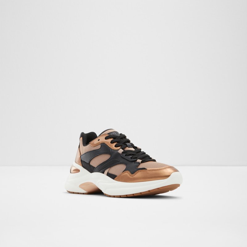 Women's Aldo Createv2 Low Sneakers Bronze | 2815-GIQET