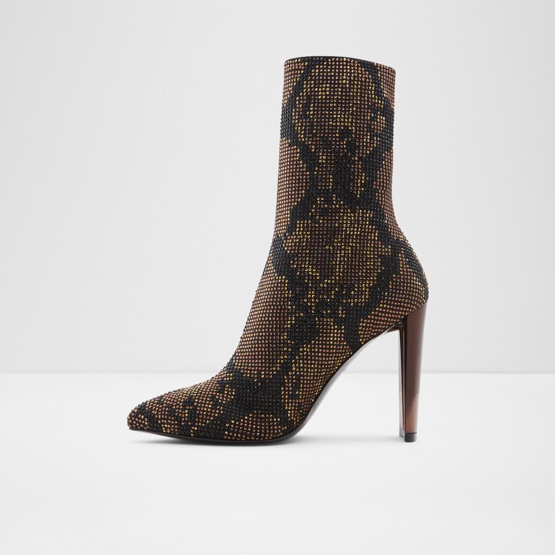 Women's Aldo Deludith Sock Boots Brown | 0594-DHPXG