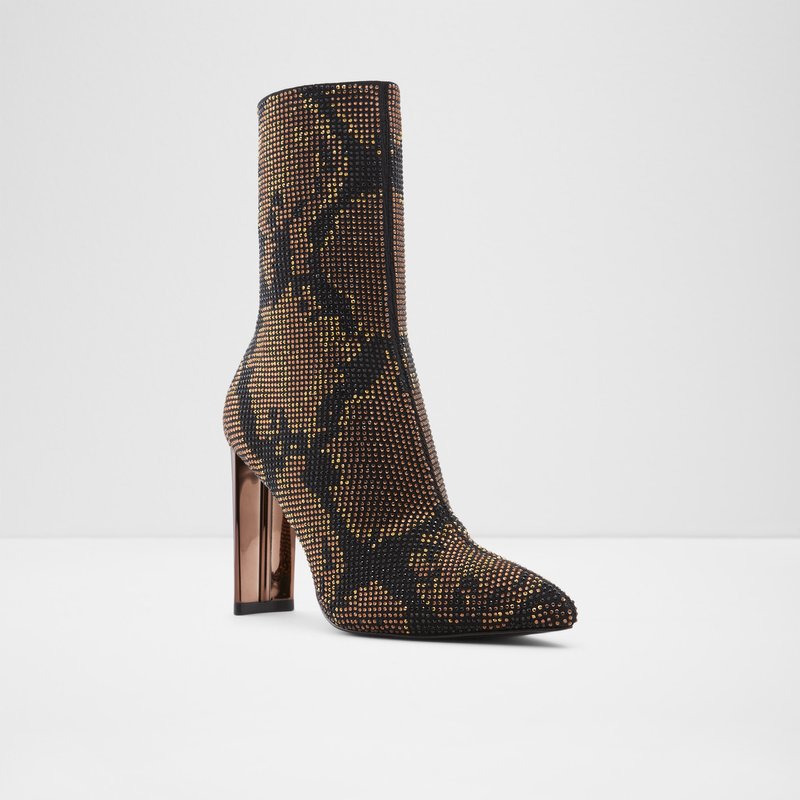 Women's Aldo Deludith Sock Boots Brown | 0594-DHPXG