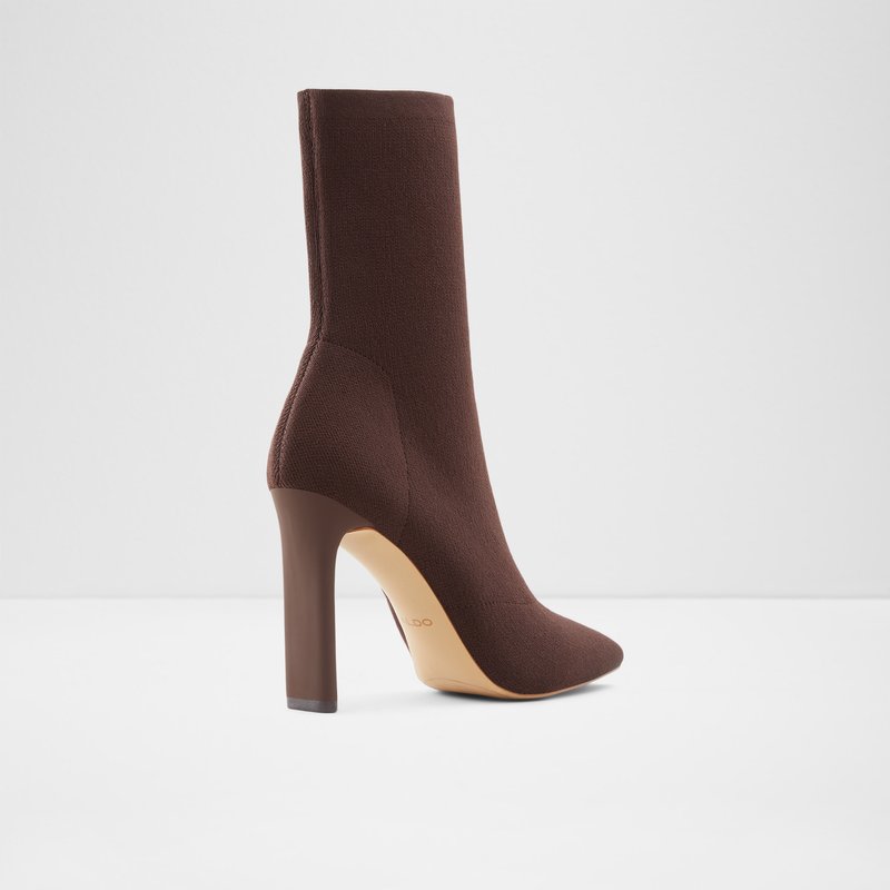 Women's Aldo Delylah Sock Boots Brown | 7153-RSBGX