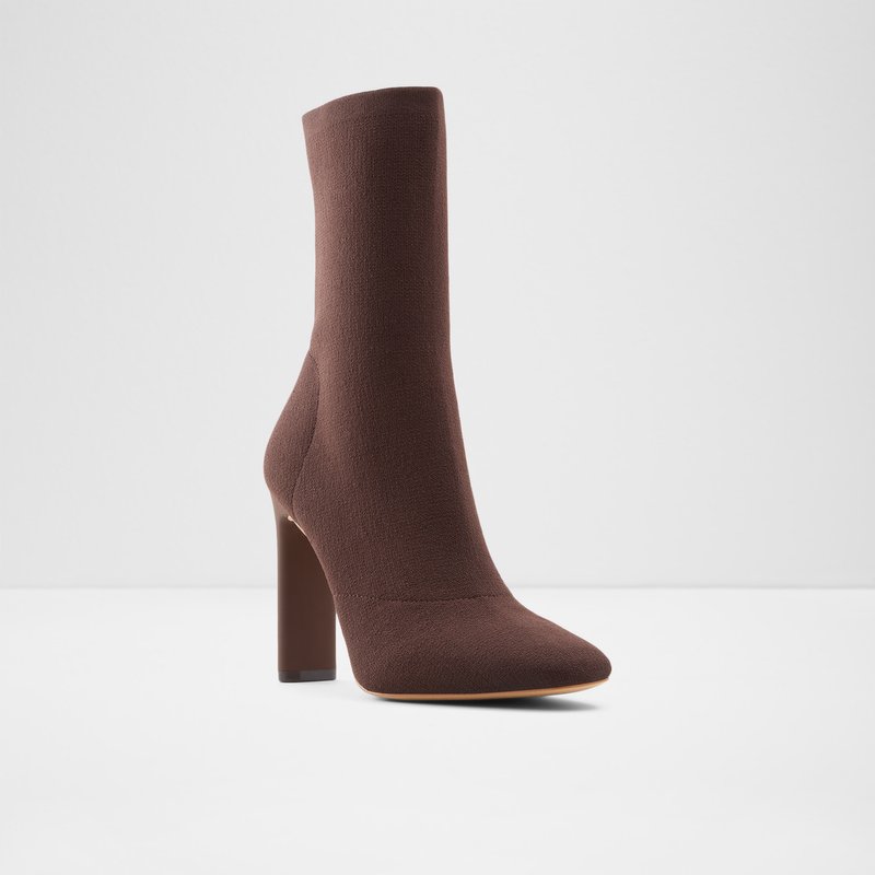 Women's Aldo Delylah Sock Boots Brown | 7153-RSBGX