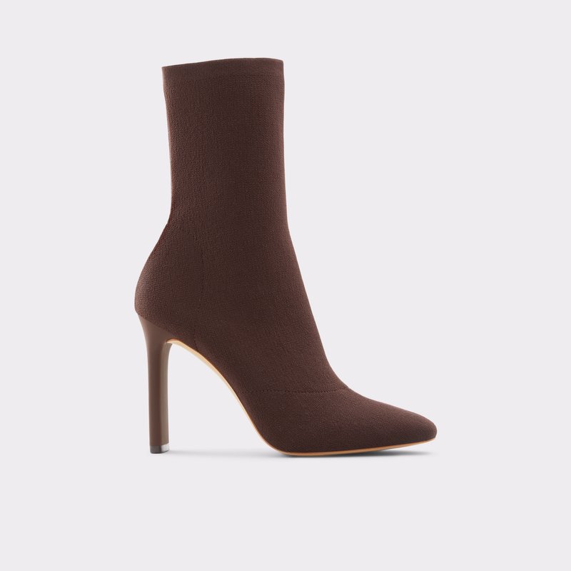 Women\'s Aldo Delylah Sock Boots Brown | 7153-RSBGX