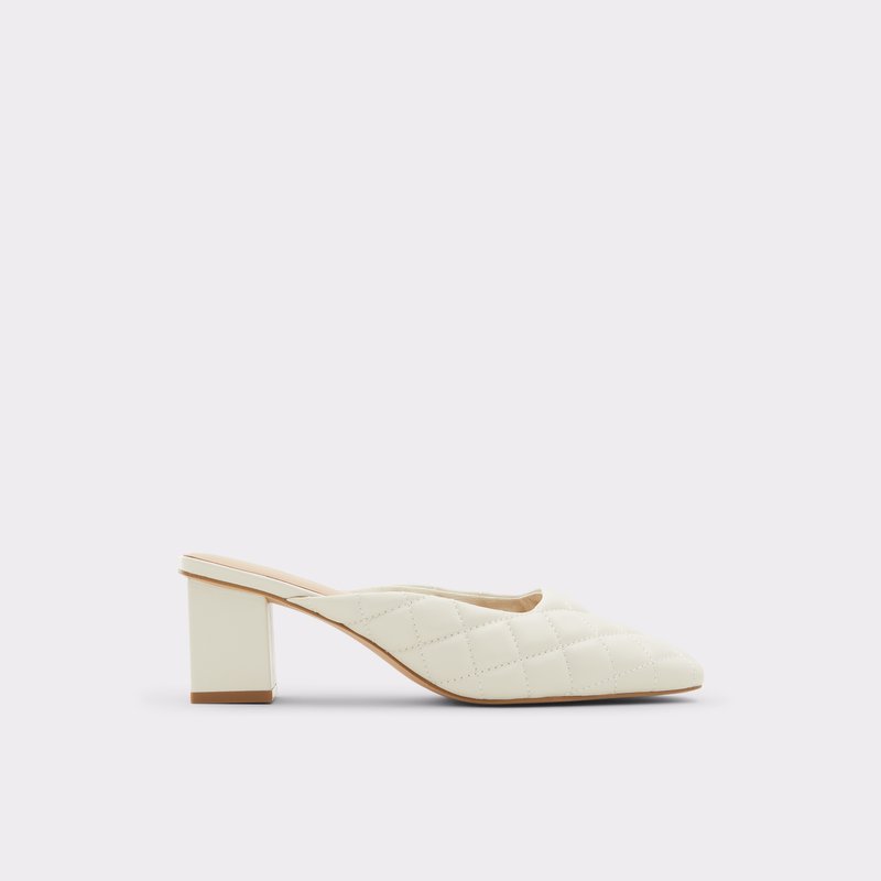 Women\'s Aldo Drenna Block Heels White | 0391-GAUYD