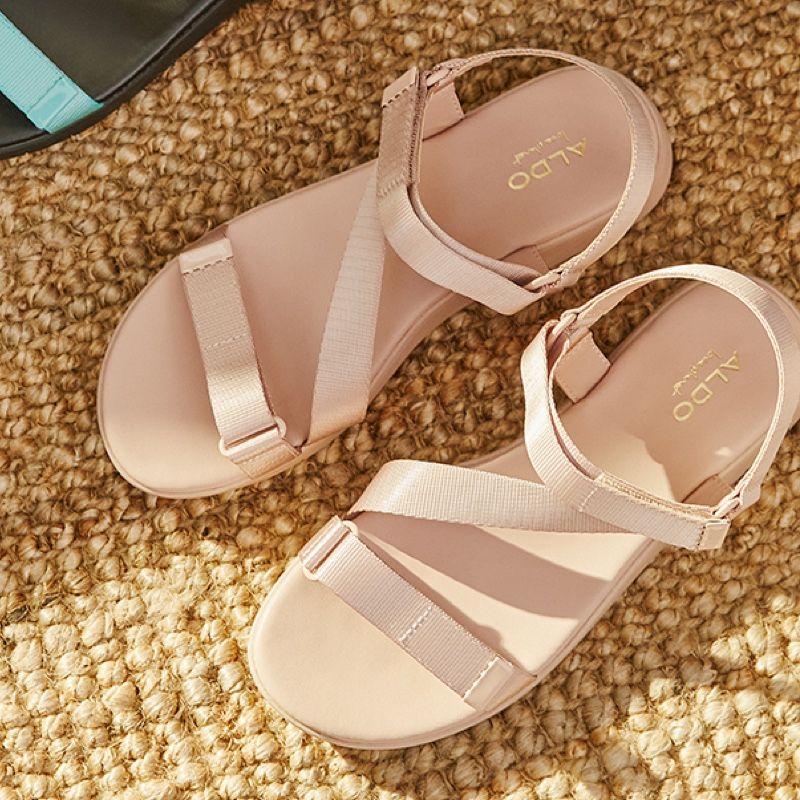 Women's Aldo Eoweniel Flat Sandals Light Pink | 1759-MQNHZ