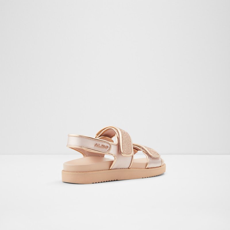 Women's Aldo Eowiliwia Flat Sandals Rose Gold | 6548-OFMKT