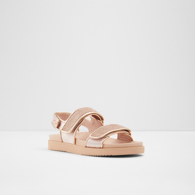 Women's Aldo Eowiliwia Flat Sandals Rose Gold | 6548-OFMKT