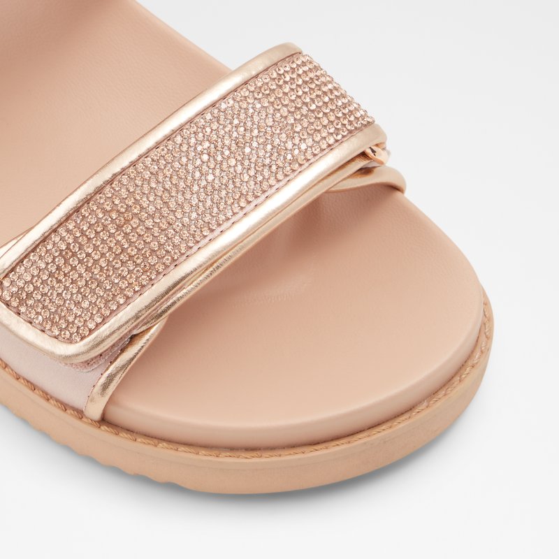 Women's Aldo Eowiliwia Flat Sandals Rose Gold | 6548-OFMKT