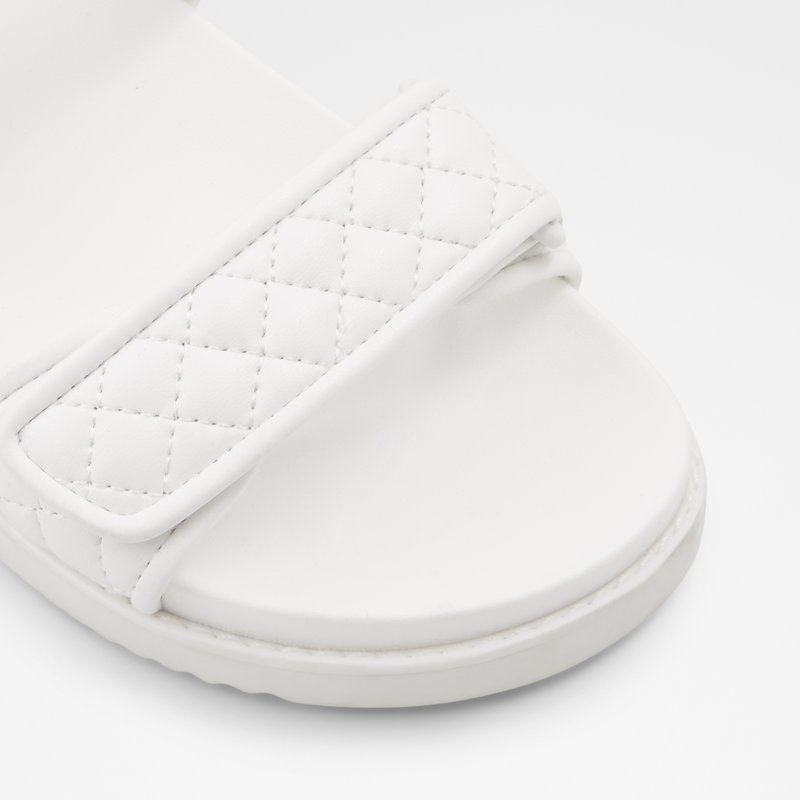 Women's Aldo Eowiliwia Flat Sandals White | 3580-MPRYZ