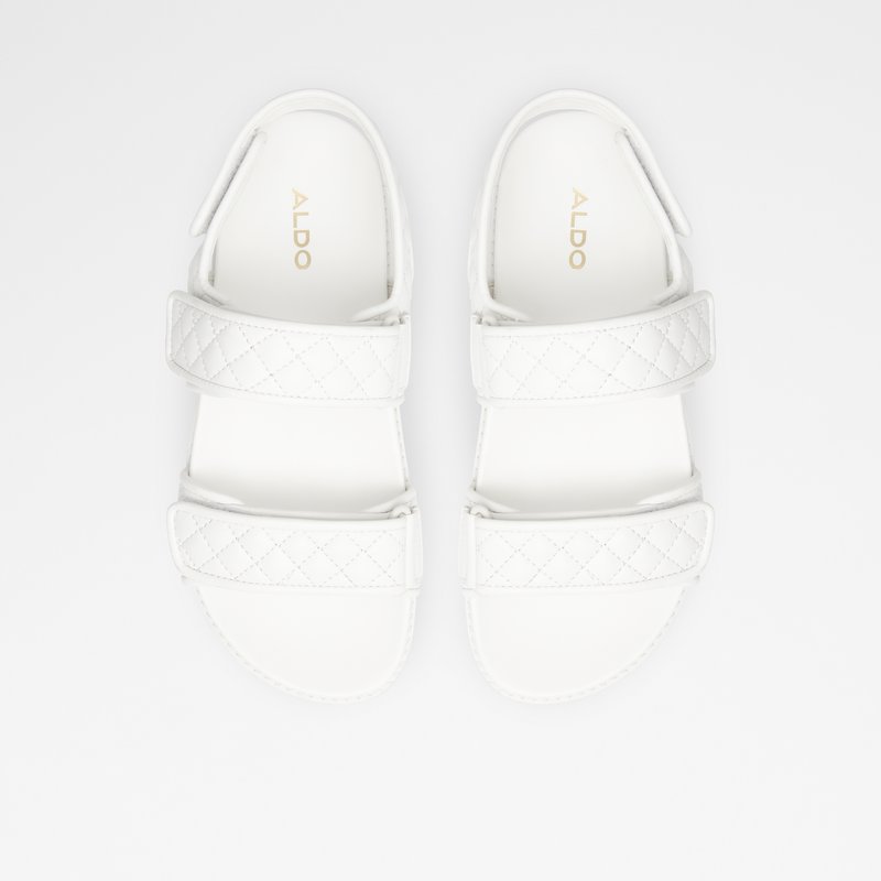 Women's Aldo Eowiliwia Flat Sandals White | 3580-MPRYZ
