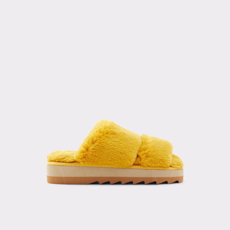 Women\'s Aldo Gaismas Slippers Yellow | 5492-DCFWM