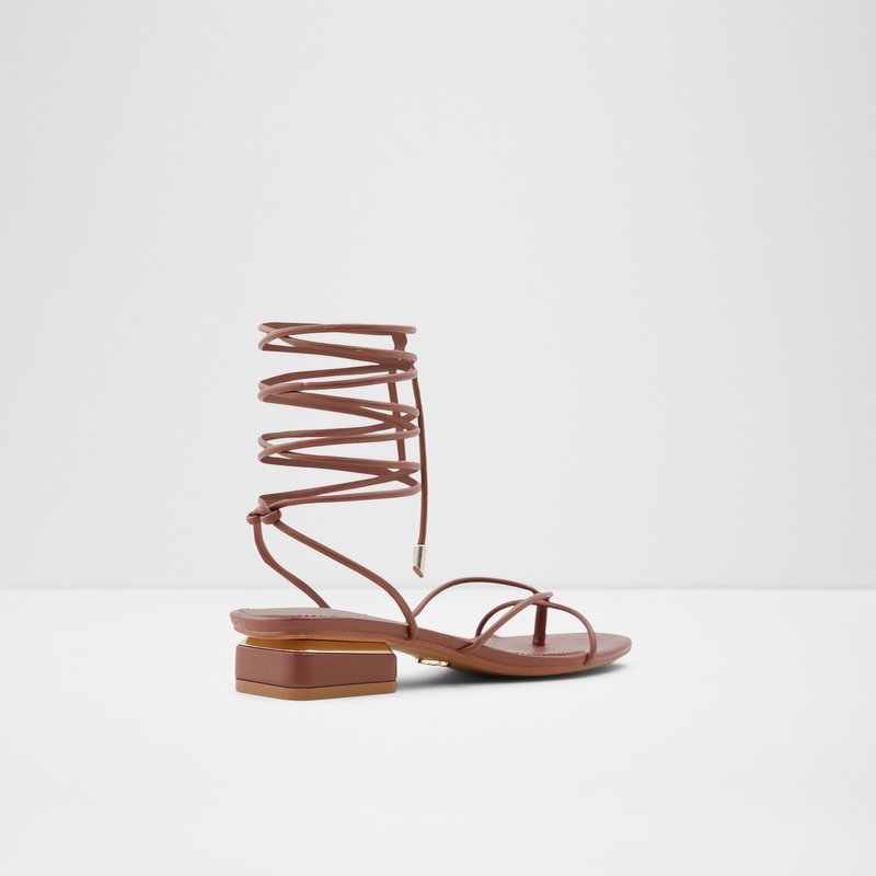 Women's Aldo Giannaflex Flat Sandals Brown | 8425-XLMTI