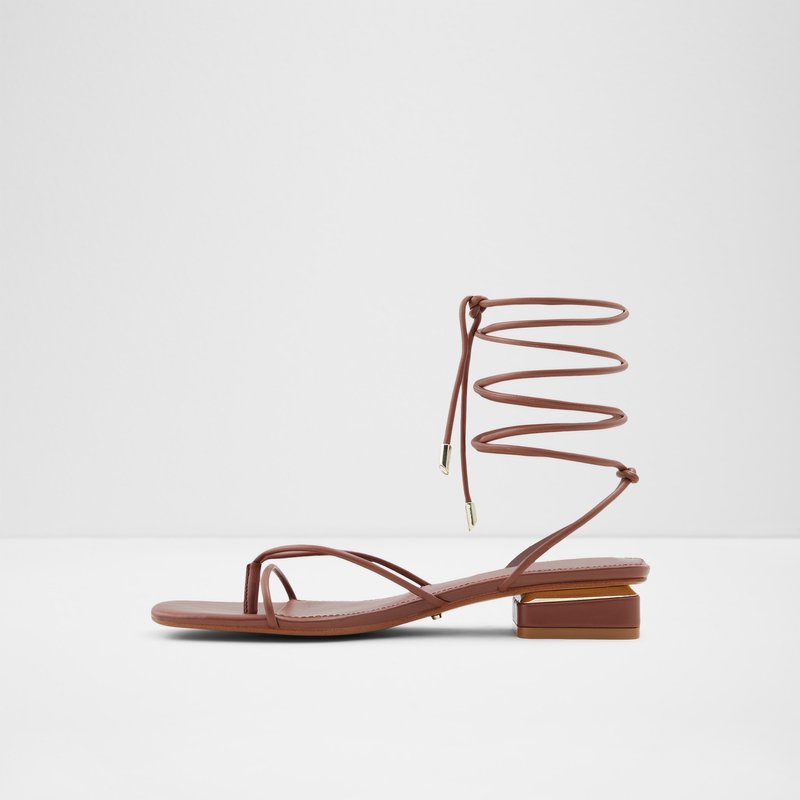 Women's Aldo Giannaflex Flat Sandals Brown | 8425-XLMTI