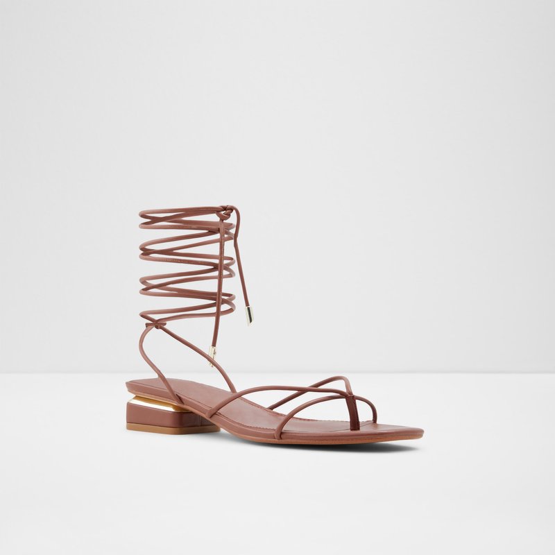 Women's Aldo Giannaflex Flat Sandals Brown | 8425-XLMTI
