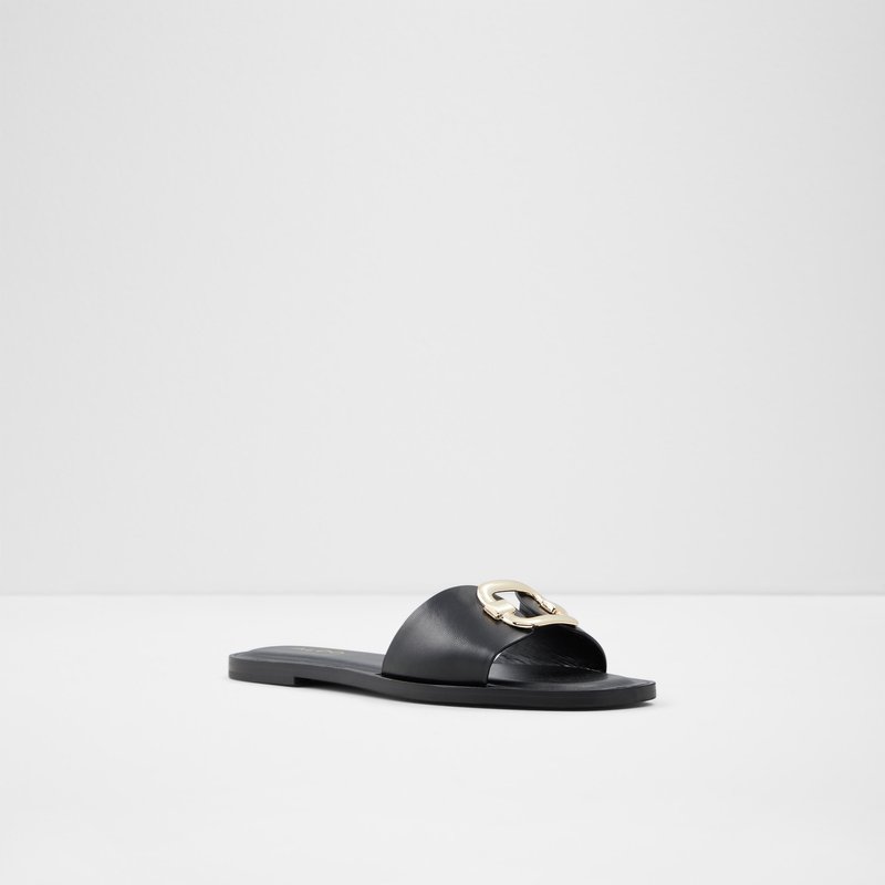 Women's Aldo Glaeswen Flat Sandals Black | 4978-JUZDF