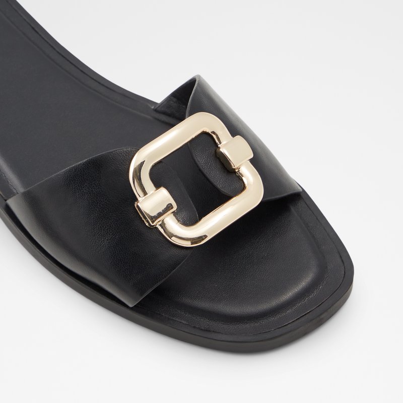 Women's Aldo Glaeswen Flat Sandals Black | 4978-JUZDF