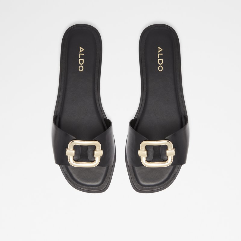 Women's Aldo Glaeswen Flat Sandals Black | 4978-JUZDF