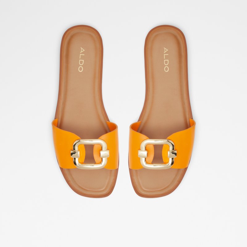 Women's Aldo Glaeswen Flat Sandals Light Orange | 6052-XQIBL