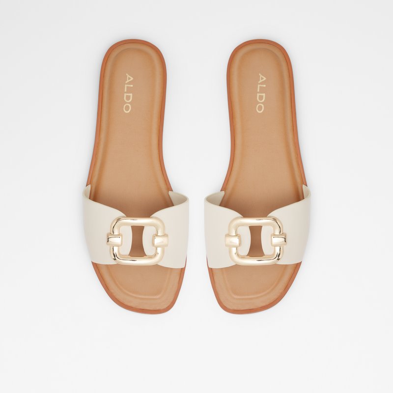 Women's Aldo Glaeswen Flat Sandals White | 4183-AXUOV