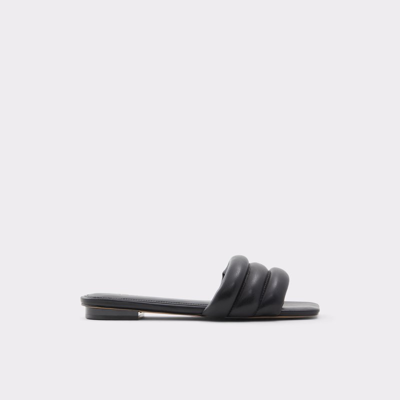 Women\'s Aldo Goani Flat Sandals Black | 9345-KAEHM