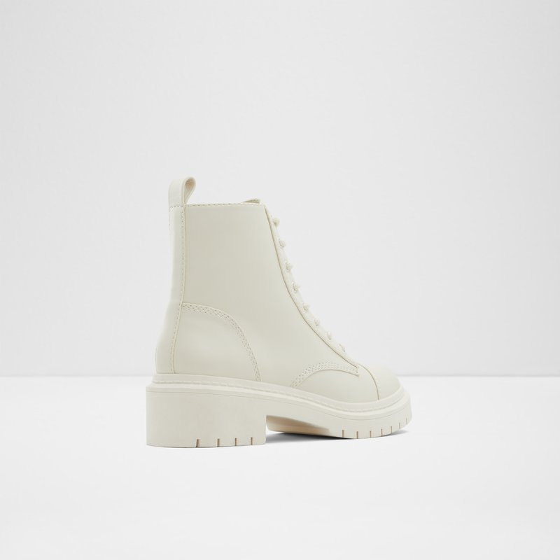 Women's Aldo Goer Combat Boots White | 1467-TDJYK
