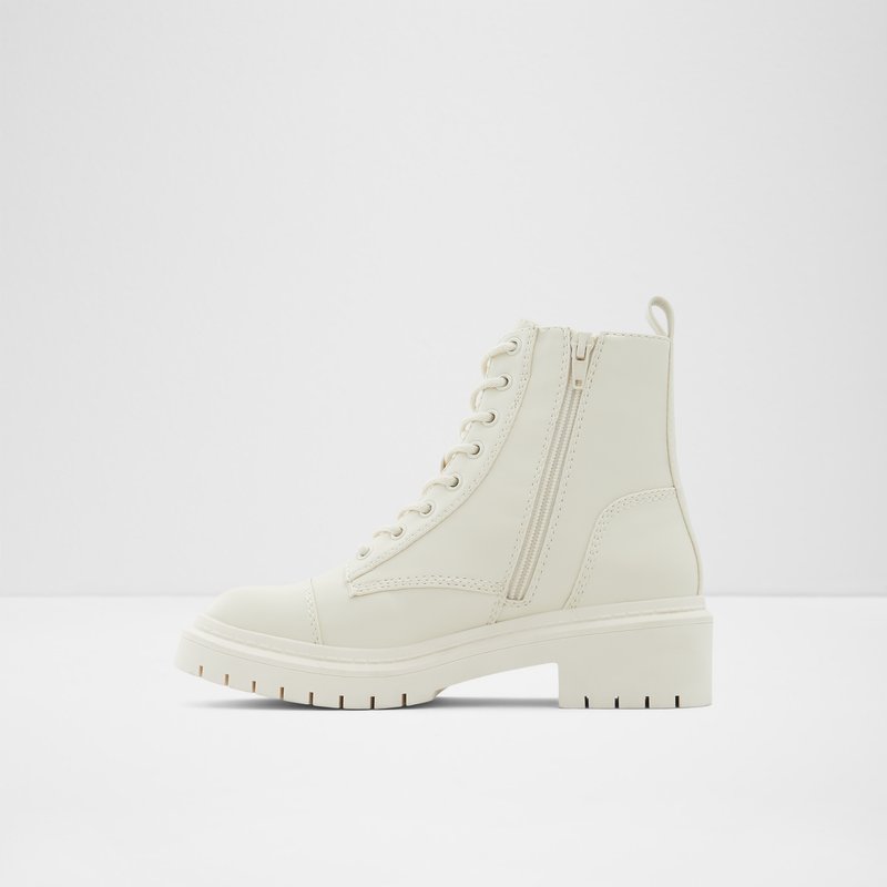 Women's Aldo Goer Combat Boots White | 1467-TDJYK