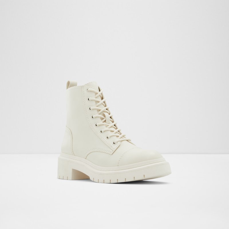 Women's Aldo Goer Combat Boots White | 1467-TDJYK