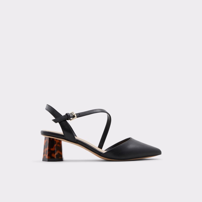 Women\'s Aldo Gwelissa Block Heels Black | 5647-RXZBH