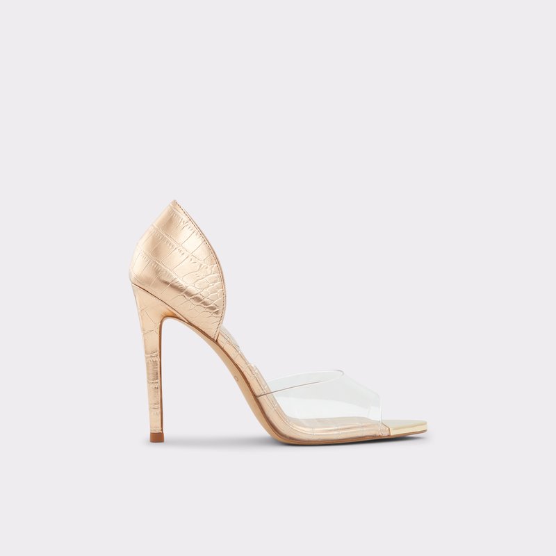 Women\'s Aldo Gwendassi High Heels Rose Gold | 1234-GQYOM