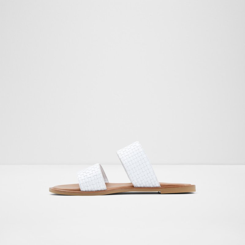 Women's Aldo Jereciaa Flat Sandals White | 1395-AOMXI