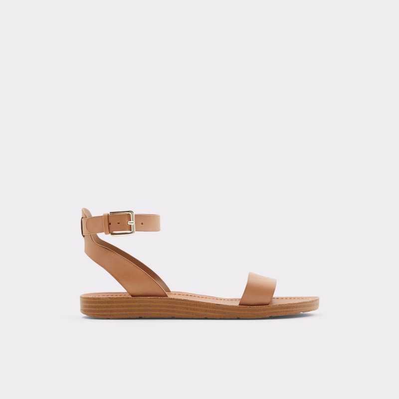 Women\'s Aldo Kedaredia Flat Sandals Brown | 9348-LEDJO