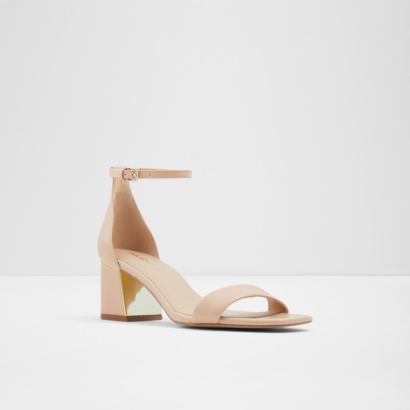 Women's Aldo Kedeaviel Block Heels Beige | 3459-BQCPY